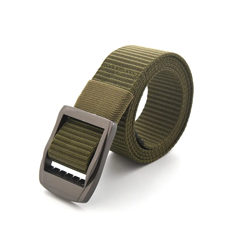 Ceinture en tissu de toile pour hommes, boucle durable classique et décontractée, OEM, usine chinoise