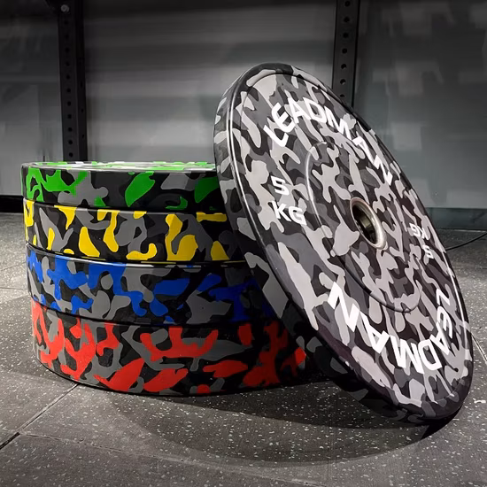 Leadman Home Gym Commercial Fitness Equipment New Arrivals Camo Weightlifting Bumper Plates